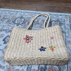 Wicker Beach Bag